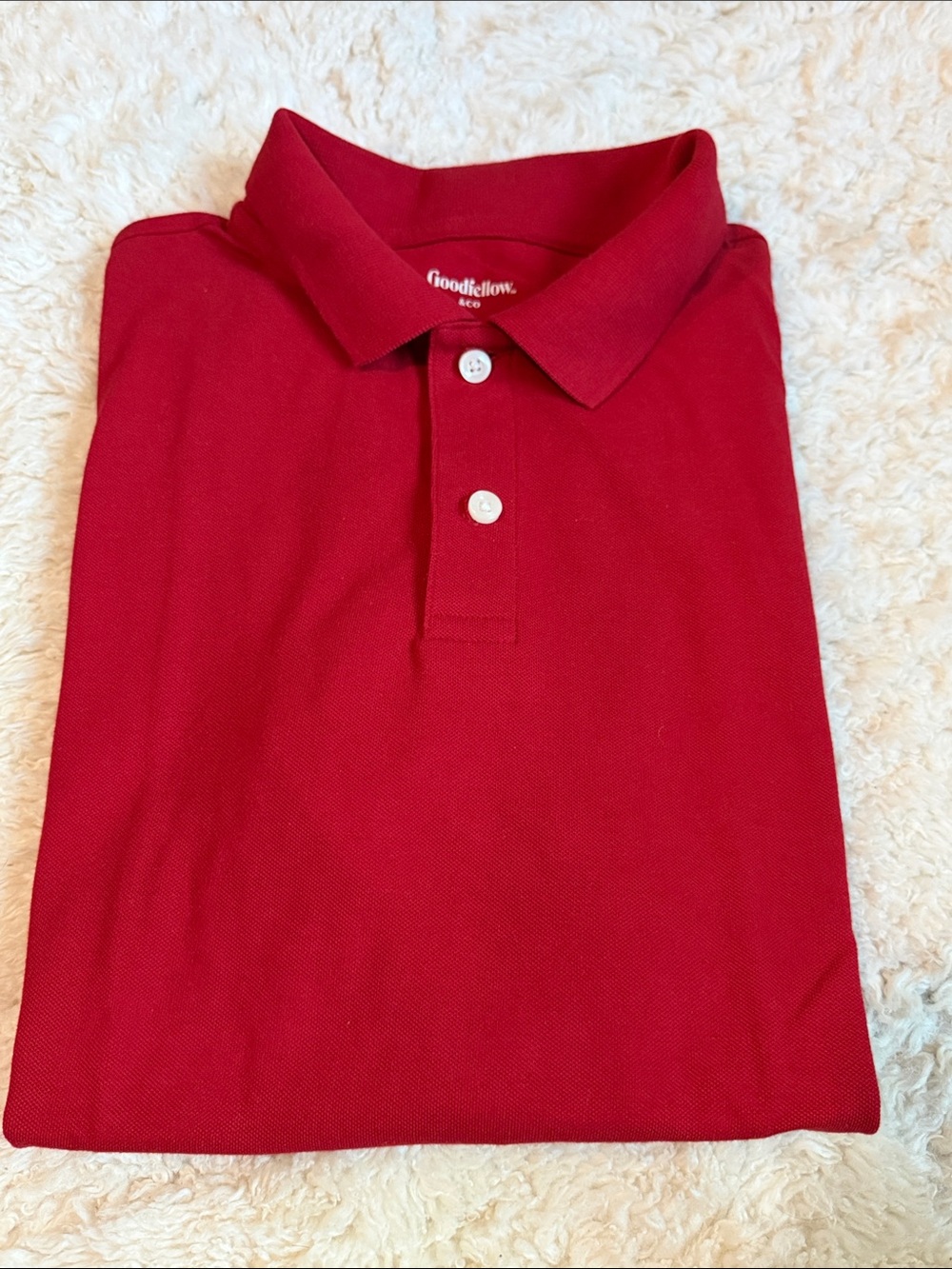 NEW - Goodfellow & Co Men's Red Polo Shirt L